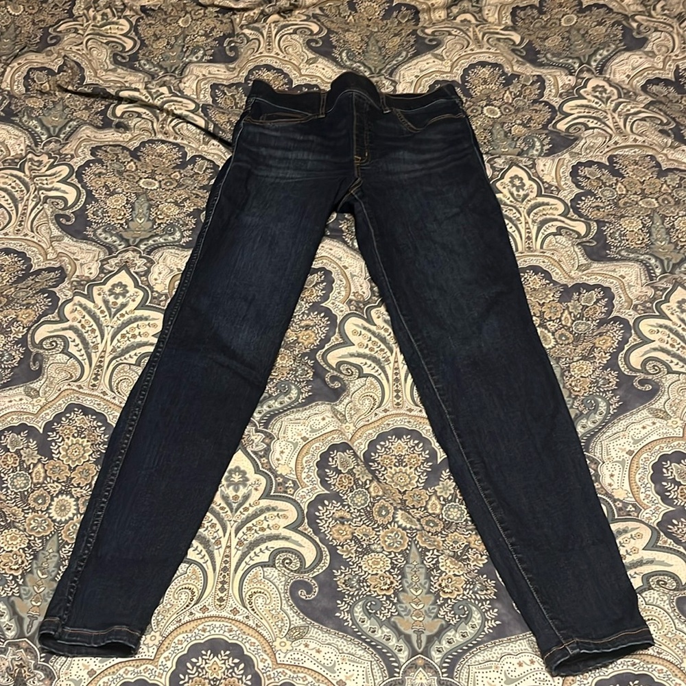 Like new! Spanx skinny jeans size Large tall dark wash